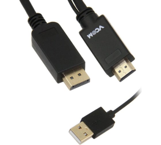Кабель-переходник VCOM HDMI/M/+USB - DisplayPort /M/, 4K*30Hz, 1.8M CG599C-1.8M
