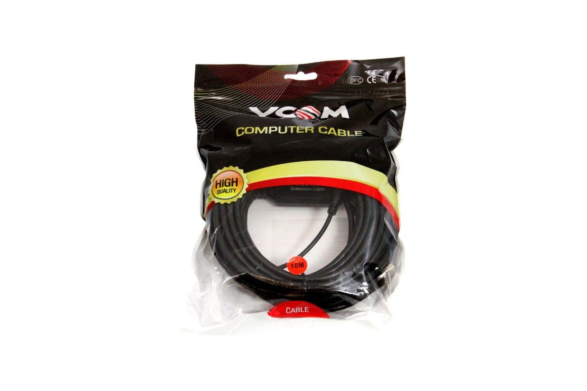 Удлинительный активный кабель-адаптер VCOM CU827 USB 3.0-repeater, Am .