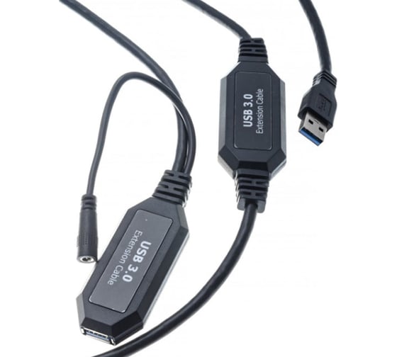 Удлинительный активный кабель-адаптер VCOM CU827 USB 3.0-repeater, Am-Af, 10м CU827-10M