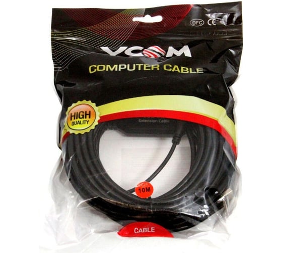 Удлинительный активный кабель-адаптер VCOM CU827 USB 3.0-repeater, Am-Af, 10м CU827-10M