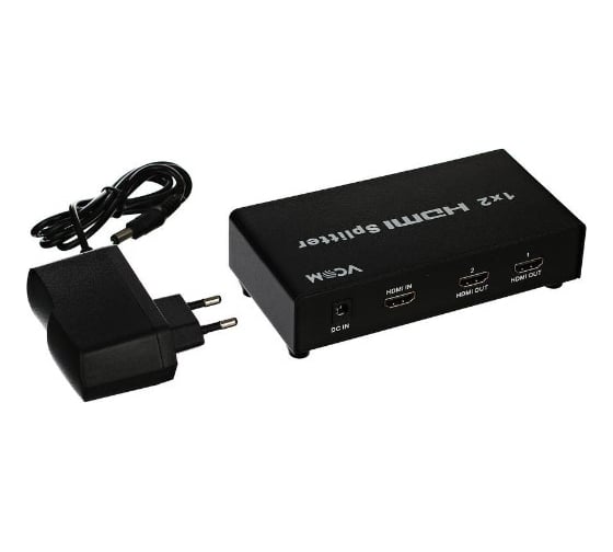 Разветвитель HDMI VCOM  VDS8040D/DD412A Spliitter 1=2 3D Full-HD 1.4v, каскадируемый DD412A/VDS8040D