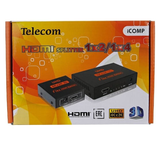Разветвитель Telecom HDMI 1=2, 4k 30HZ TTS7000