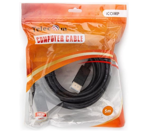 Соединительный кабель Telecom DisplayPort-DisplayPort, 1.2V, 4K60Hz, 5м, PRO CG720-5M