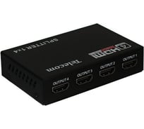 Разветвитель HDMI Telecom 1=4, каскадируемый, 1.4v+3D TTS5020