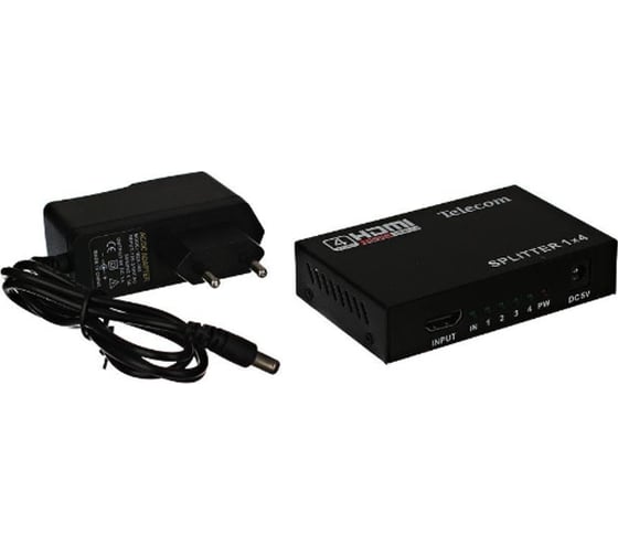 Разветвитель HDMI Telecom 1=4, каскадируемый, 1.4v+3D TTS5020