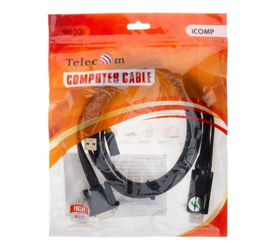 Кабель-переходник Telecom HDMI+audio+USB - VGA_M/M, 1,8м TA675-1.8M