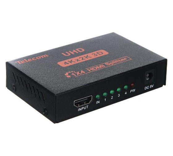 Разветвитель HDMI Telecom 1=4, 4k30, HZ TTS7005 1