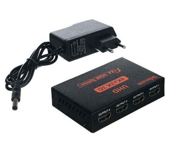 Разветвитель HDMI Telecom 1=4, 4k30, HZ TTS7005