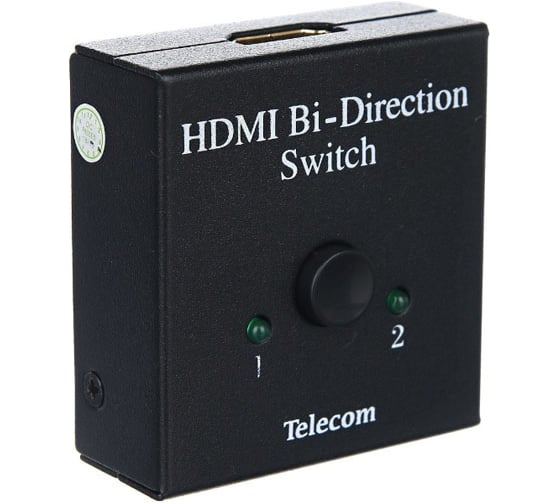 Разветвитель HDMI Telecom 2-1, переключатель HDMI 1--2, двунаправленный  TTS5015 1