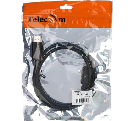 Соединительный кабель Telecom DisplayPort - DisplayPort, 1.2V, 4K 60Hz, 1м CG712-1M