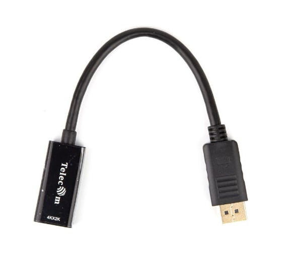 Кабель-переходник Telecom DisplayPort - HDMI-F, 4K30Hz, 0.2m TA801
