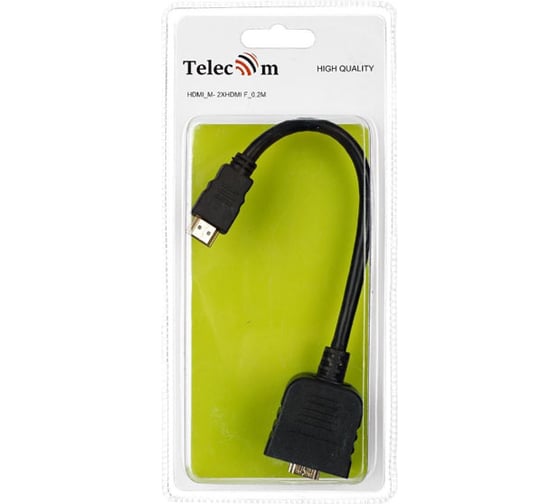 Кабель-разветвитель Telecom HDMI-M - 2X-HDMI-F, 0.2m TA653