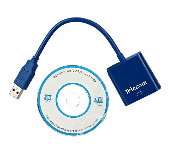 Адаптер Telecom USB 3.0-VGA-F display adapter TA710