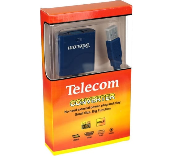 Адаптер Telecom USB 3.0-VGA-F display adapter TA710