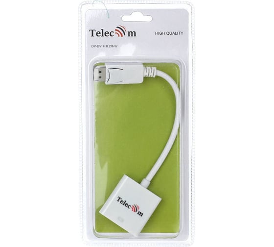 Кабель-переходник Telecom DisplayPort - DVI-F 0,2m TA557