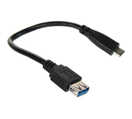 Кабель-адаптер Telecom USB 3.1 Type-Cm - USB 3.0 Af, OTG 1,5A, 5,0Gbps, 0,2m TC409B