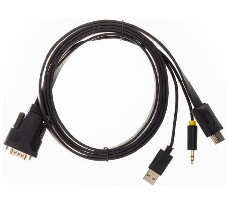 Кабель-переходник Telecom VGA+audio+USB - HDMI_M/M, 1,8м TA575-1.8M
