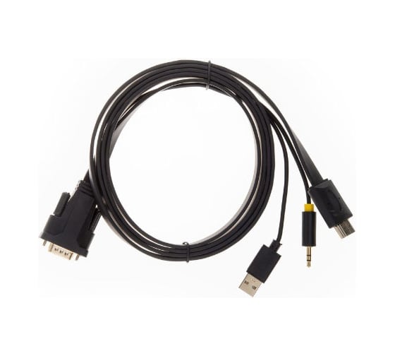 Кабель-переходник Telecom VGA+audio+USB - HDMI_M/M, 1,8м TA575-1.8M