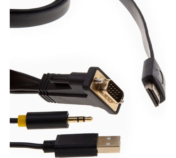 Кабель-переходник Telecom VGA+audio+USB - HDMI_M/M, 1,8м TA575-1.8M