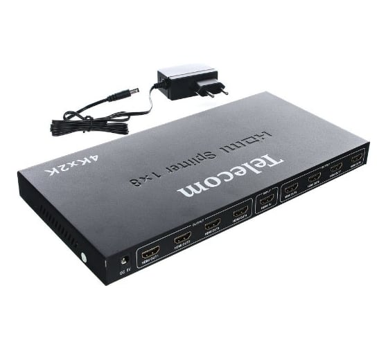 Разветвитель HDMI Telecom 1=8, 4k30 HZ TTS7010