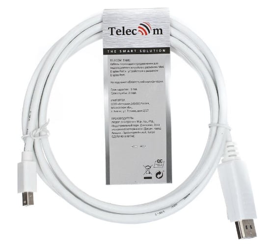 Кабель-переходник Telecom TA681-1.8M Mini DisplayPort M - Display Port M, 1,8м TA681