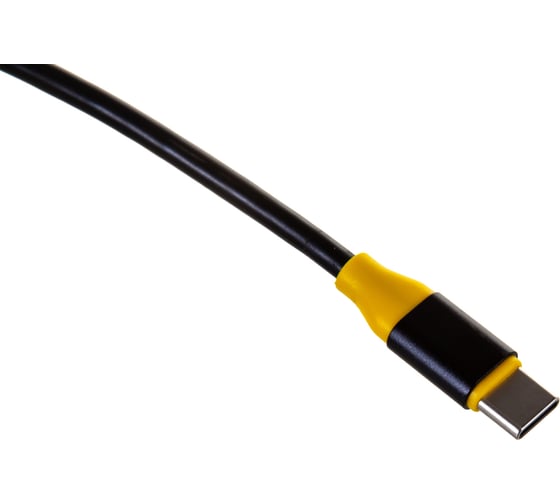 Кабель для зарядки телефона GCR TypeC, 1.0m, черный с желтым VIV50I526