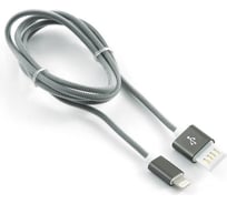 Кабель USB 2.0 Cablexpert USB AM/Lightning, 8P, 1м, мультиразъем, темно-серый металлик CCB-ApUSBgy1m