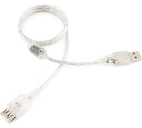 Кабель-удлинитель Cablexpert USB2.0 AM/AF, Pro, 0,75м, экран прозрачный CCF-USB2-AMAF-TR-0.75M 16206443