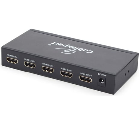 Разветвитель Cablexpert HDMI HD19F/4x19F, 1 компьютер=4 монитора, Full-HD, 3D, 1.4v DSP-4PH4-02