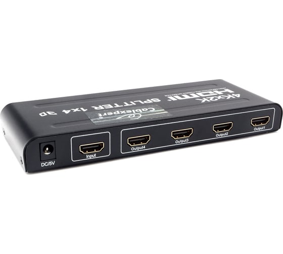 Разветвитель Cablexpert HDMI HD19F/4x19F, 1 компьютер=4 монитора, Full-HD, 3D, 1.4v DSP-4PH4-02