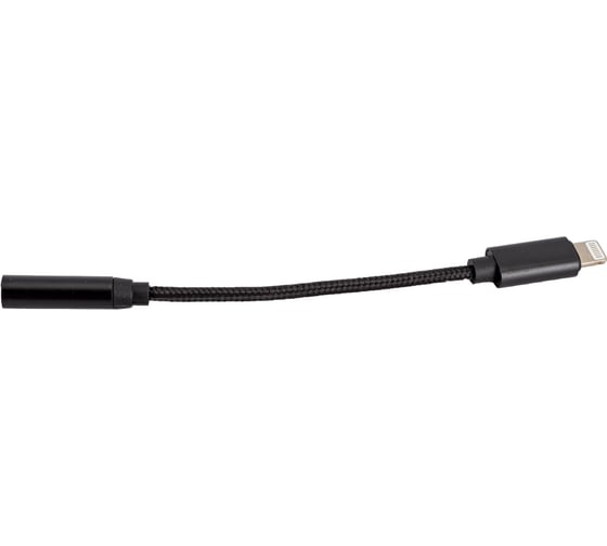 Кабель-переходник Cablexpert USB Lightning/Jack3.5F для передачи аудиосигнала, черный, пакет CCA-LM3.5F-01