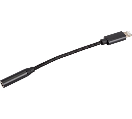 Кабель-переходник Cablexpert USB Lightning/Jack3.5F для передачи аудиосигнала, черный, пакет CCA-LM3.5F-01