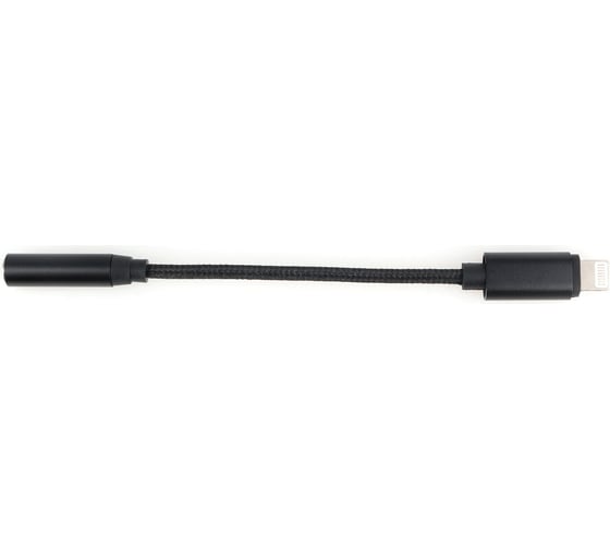 Кабель-переходник Cablexpert USB Lightning/Jack3.5F для передачи аудиосигнала, черный, пакет CCA-LM3.5F-01