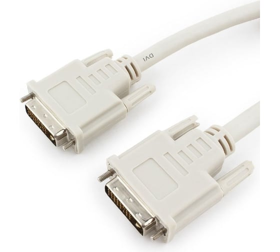 Кабель Cablexpert DVI-D, single link, 19M/19M, 1.8м, серый, экран, ферритовые кольца, пакет CC-DVI-6C