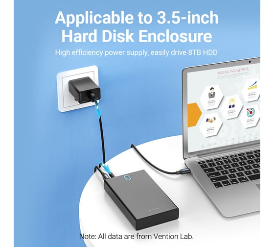 Кабель VENTION USB AM/DC-jack 5.5мм M - 1.5м Чёрный CEYBG