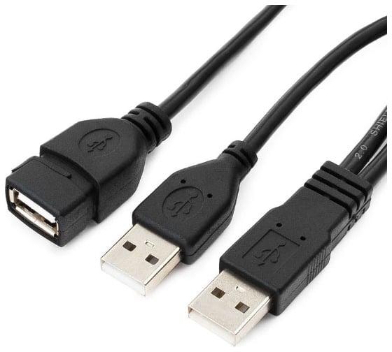Кабель-удлинитель Cablexpert USB 2.0 Pro, 2xAM/AF, 1.8м, экран, черный, пакет CCP-USB22-AMAF-6