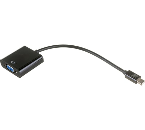 Переходник Cablexpert miniDisplayPort - VGA A-m, 20M/15F, длина 15см, черный, пакет DPM-VGAF-02 1