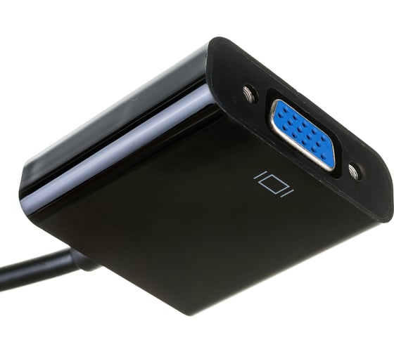 Переходник Cablexpert miniDisplayPort - VGA A-m, 20M/15F, длина 15см, черный, пакет DPM-VGAF-02