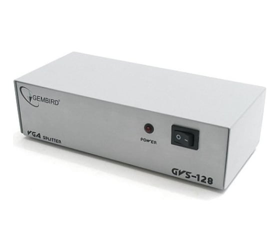 Разветвитель Cablexpert VGA HD, 15F/8x15F, 1 компьютер - 8 мониторов, каскадируемый GVS128 1