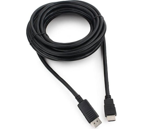 Кабель Cablexpert DisplayPort-HDMI, 20M/19M, 7.5м, черный, экран, пакет CC-DP-HDMI-7.5M 1