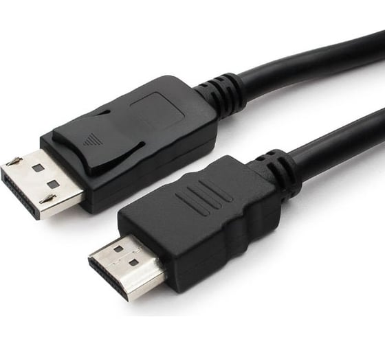 Кабель Cablexpert DisplayPort-HDMI, 20M/19M, 7.5м, черный, экран, пакет CC-DP-HDMI-7.5M