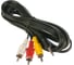 Кабель аудио/видео Cablexpert Jack 3.5(M) 4pin/3xRCA, 2м, черный, пакет CCA-4P2R-2M 1