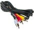 Кабель аудио/видео Cablexpert Jack 3.5(M) 4pin/3xRCA, 2м, черный, пакет CCA-4P2R-2M 2