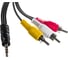 Кабель аудио/видео Cablexpert Jack 3.5(M) 4pin/3xRCA, 2м, черный, пакет CCA-4P2R-2M 4