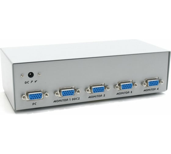 Разветвитель VGA Cablexpert GVS124 HD15F/4x15F 1 компьютер - 4 монитора каскадируемый