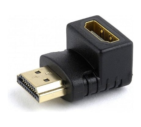 Переходник HDMI-HDMI Cablexpert, 19F/19M, угловой соединитель 90 градусов, A-HDMI90-FML