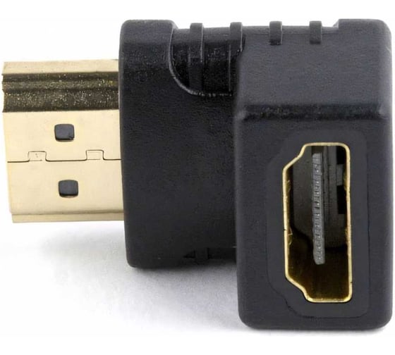 Переходник HDMI-HDMI Cablexpert, 19F/19M, угловой соединитель 90 градусов, A-HDMI90-FML