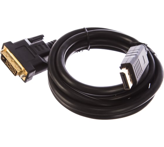 Кабель DisplayPort-DVI Cablexpert, 1.8м, 20M/25M, черный, экранированный, пакет, CC-DPM-DVIM-6