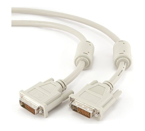 Кабель DVI-D Cablexpert, dual link, 3.0м, экранированный, 2 ферритовых кольца, пакет, CC-DVI2-10