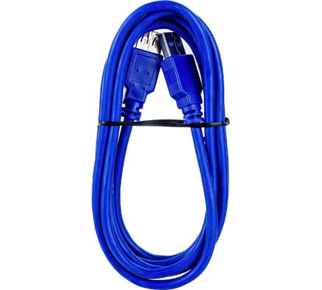 Удлинитель USB3.0 Cablexpert Pro, AM/AF, Кабель 1.8м, экранированный, синий, пакет, CCP-USB3-AMAF-6